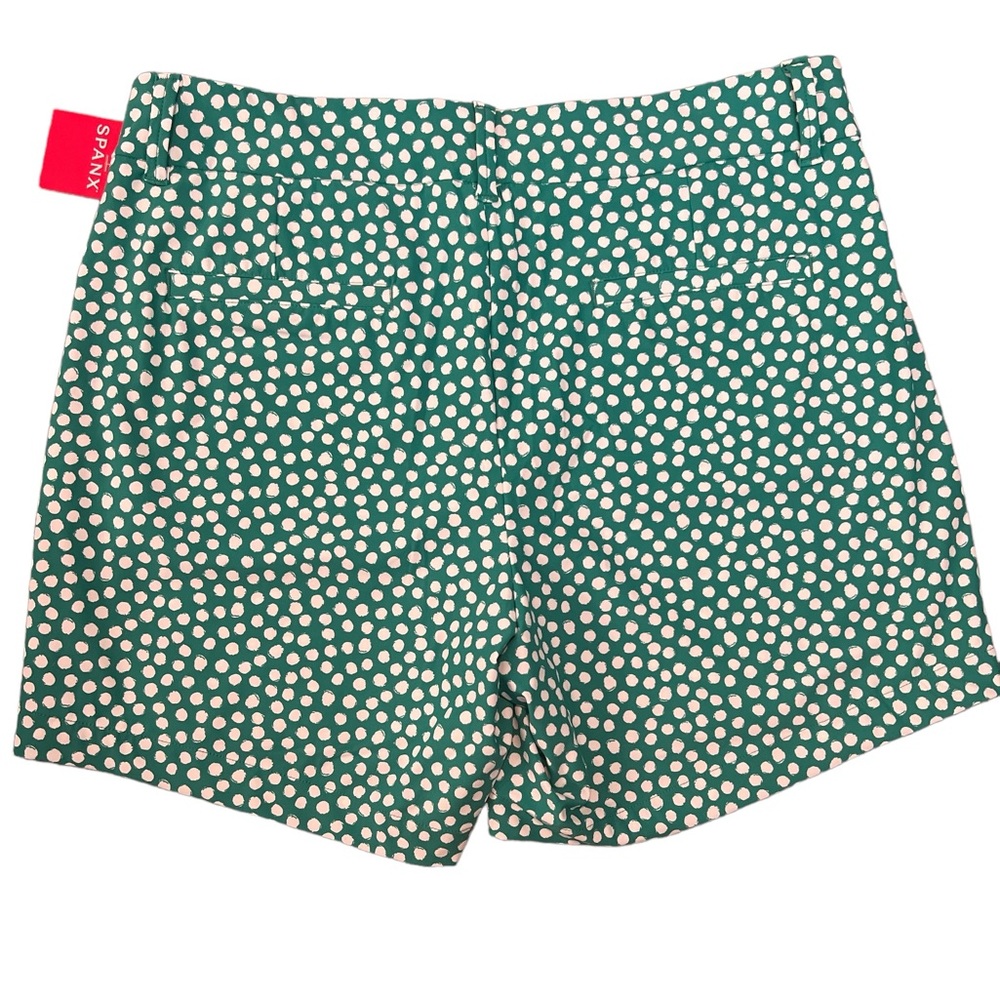 SPANX Sunshine Short 6” Polka Dot Kelly Green Beach Swim Trunks Shorts Large - Picture 5 of 10
